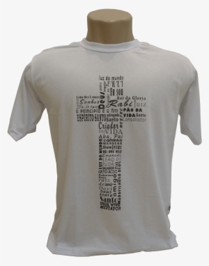 Camiseta Cruz Com Nomes Que Revelam Jesus Cristo - Camisa De Jesus Cristo