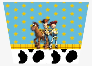 Balde De Pipoca - Toy Story Jessie & Woody Cake Image Cake Topper