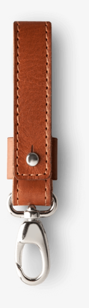 Premium Leather Loop Key Ring - Leather