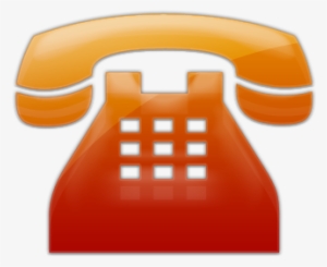 Orange Clipart Telephone - Transparent Background Symbol Telephone Icon