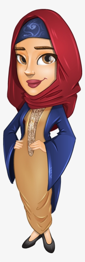 Muslim Woman Cliparts - Cartoon Muslim Woman Png