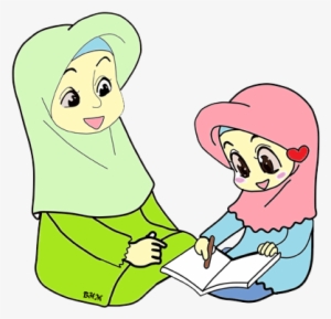 Islam Clipart Ibu - Animasi Ibu Dan Anak Muslim
