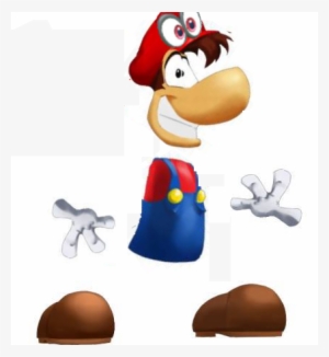 And Then Added Cappy To Mario Rayman - Cartoon