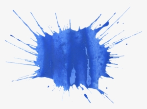 Blue Splatter Png Download - Art