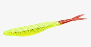 Chartreuse Glitter Red Tail - Glitter