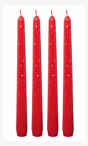 Taper Candle, Glitter Red - Birthday Candle