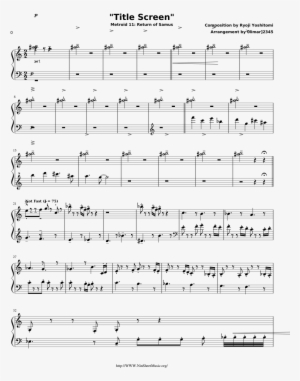 "title Screen" Sheet Music Composed By Composition - Sheet Music