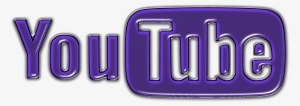 Violet And White Logo Of Youtube - Logo