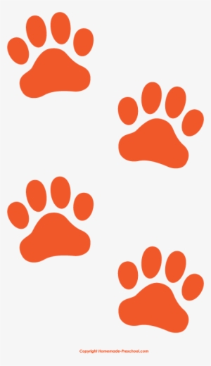 Free Paw Prints Clipart - Orange Paw Prints Clip Art Transparent PNG -  417x723 - Free Download on NicePNG