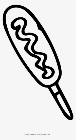 Corn Dog Coloring Page - Coloring Book