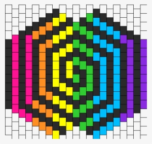 Rainbow Swirl Mask Bead Pattern - Kandi Mask Patterns Rainbow
