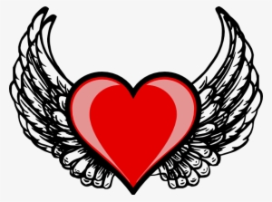 Heart Wing Logo Clip Art At Clker Com Vector Online - Love Heart With Wings