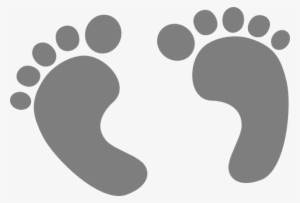 Baby Feet Clip Art At Clker - Grey Baby Footprints