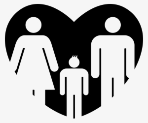 Father And Mother With Their Son In A Heart Symbol