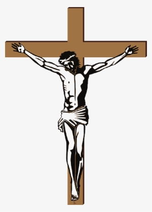 Crucifix With Transparent Background Clipart - Jesus On Cross Png
