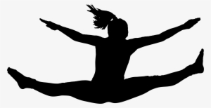 Female Silhouette Dance Woman Show Jumping - Jump Silhouette Png