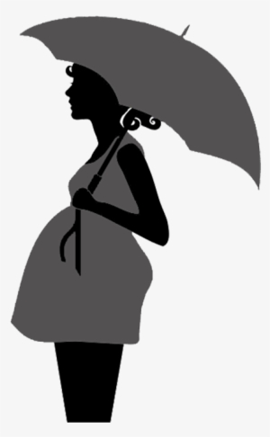 Female Silhouette - Pregnant Woman Clipart Transparent Background