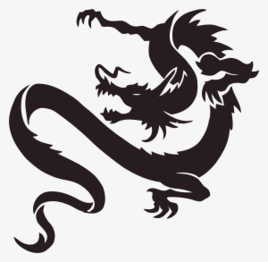 Dragon Clipart Stencil - Small Chinese Dragon Tattoo