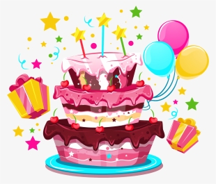 Birthday Facebook Event Photo Invite - Cake Happy Birthday Png