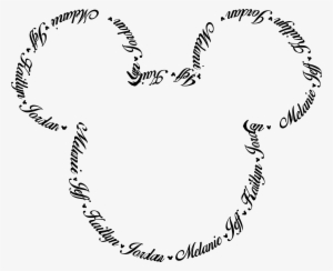 Pix For Mickey Face Silhouette - Transparent Png Mickey Mouse Ears Silhouette