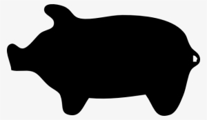 Pig Face Silhouette - Cartoon Pig Silhouette