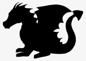 Dragon Animal Fantasy Silhouette Black Dra - Dragon Silhouette