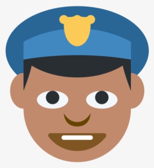 Cop, Medium, Dark, Skin, Tone, Officer, Police Icon - Police Man Emoji Png