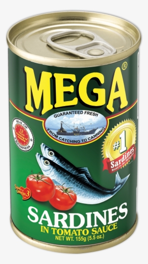 Mega Sardines In Tomato Sauce 155g - Mega Sardines In Tomato Sauce - 5.5 Oz Can
