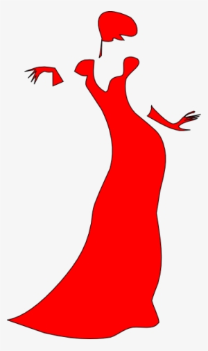 Red Dancing Woman Clip Art - Lady In Red Clipart