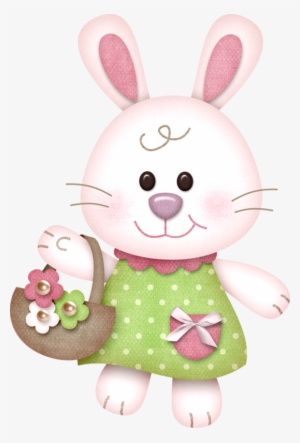 Easter Basket Template, Easter Printables, Easter Crafts, - Girl Bunny Clip Art