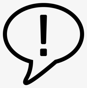 Speech Balloon Outline With Exclamation Mark Comments - Exclamation Point Flat Icon