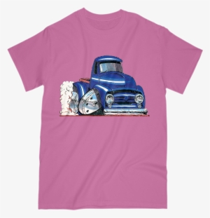 Ford Truck Cartoon Ford T Shirt Sleeve S Men Unisex - Kool Art Blue F100 Pickup Truck Sticker Decal
