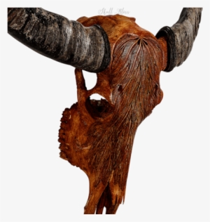 Carved Buffalo Skull - Skull