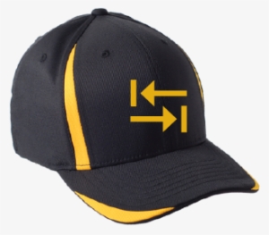 Black/gold Cool Dry Sport Hat - Flexfit Cool & Dry Sport Baseball Cap Schwarz Gold