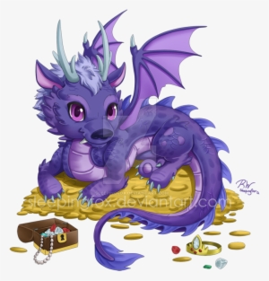 Treasure Dragon Commission By Sleepingfox - Painting