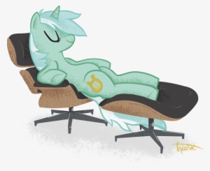 Ponyshot, Chair, Female, Lyra Heartstrings, Mare, On - Mlp Sitting On A Chair