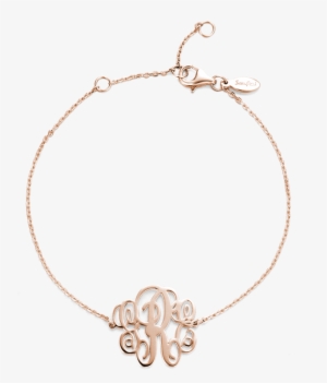 Pulsera De Monograma Plata Chapado En Oro Rosa - Bracelet