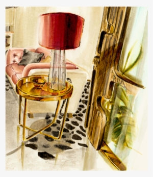 Interior Illustration Detalle Lampara - Illustration