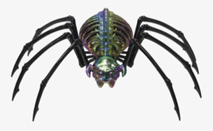 Black Oil Slick Skeleton Spider Decoration Halloween - Skeleton Spider