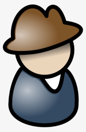 User Male Icon Wearing Hat - People Clipart