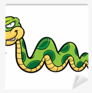Vector Illustration Of Cartoon Snake Wall Mural • Pixers® - Cartoon Anaconda
