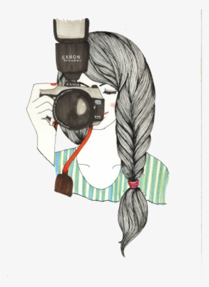 Camera, Girl, And Art Image - Girl With Camera Logo
