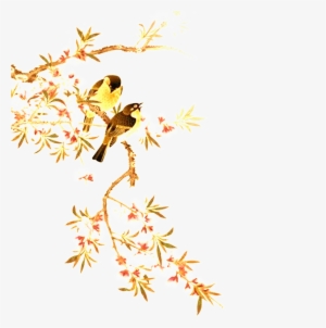 Pintura China De Flor Y Pájaro Png - 中国画 花鸟