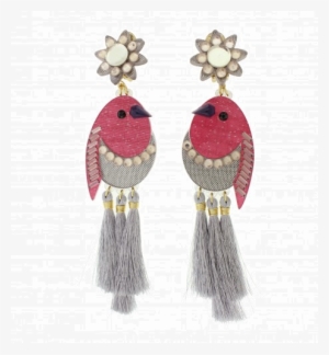 Aretes De Fiesta Pájaros Rosados - Color
