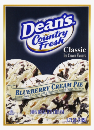 Dean's Country Fresh Classic Blueberry Cream Pie Ice - Country Fresh Ice Cream, Premium, Chocolate - 1 Pt