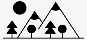 Mountain Side With Trees Made Up Different Shapes Comments - Mountain Shape Png