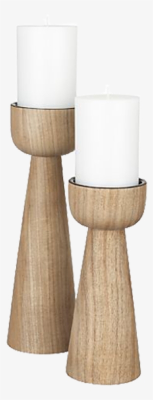 Crate And Barrel Wooden Candle Holders