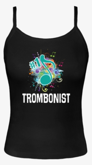 trombone player spaghetti tank tops has number 1 quote - inktastic number 1 band director marching season music