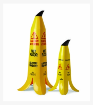 Banana Cone Wet Floor Signs - Banana Cone 6 Pack 1 Green Banana