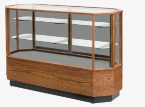Contemporary Full Vision Octagon Retail Display Case - Display Case